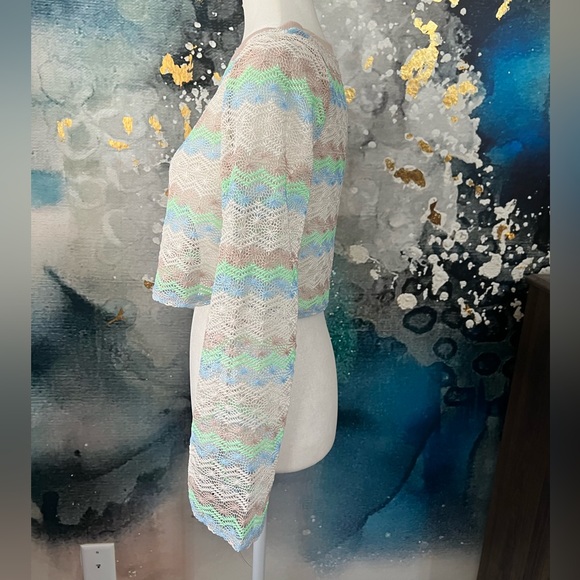 Sweet Minty Crocheted Top - Picture 2 of 6